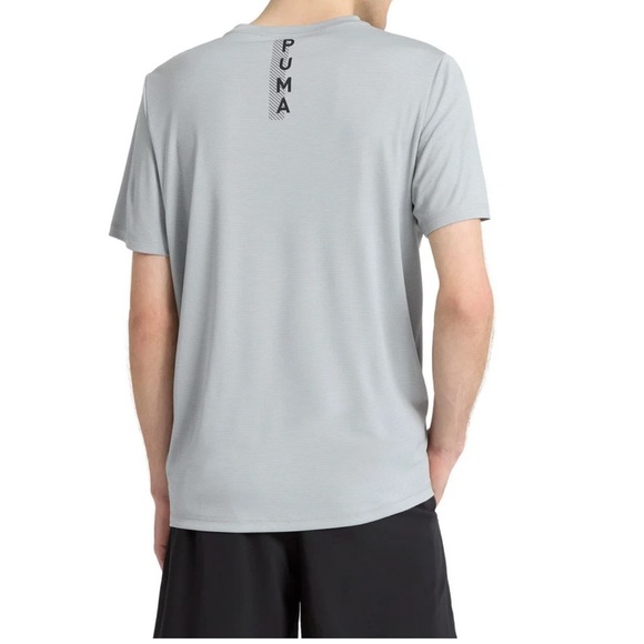 PUMA Men's Active Tee Gray Large Airy Short Sleeve Tee - Picture 3 of 15